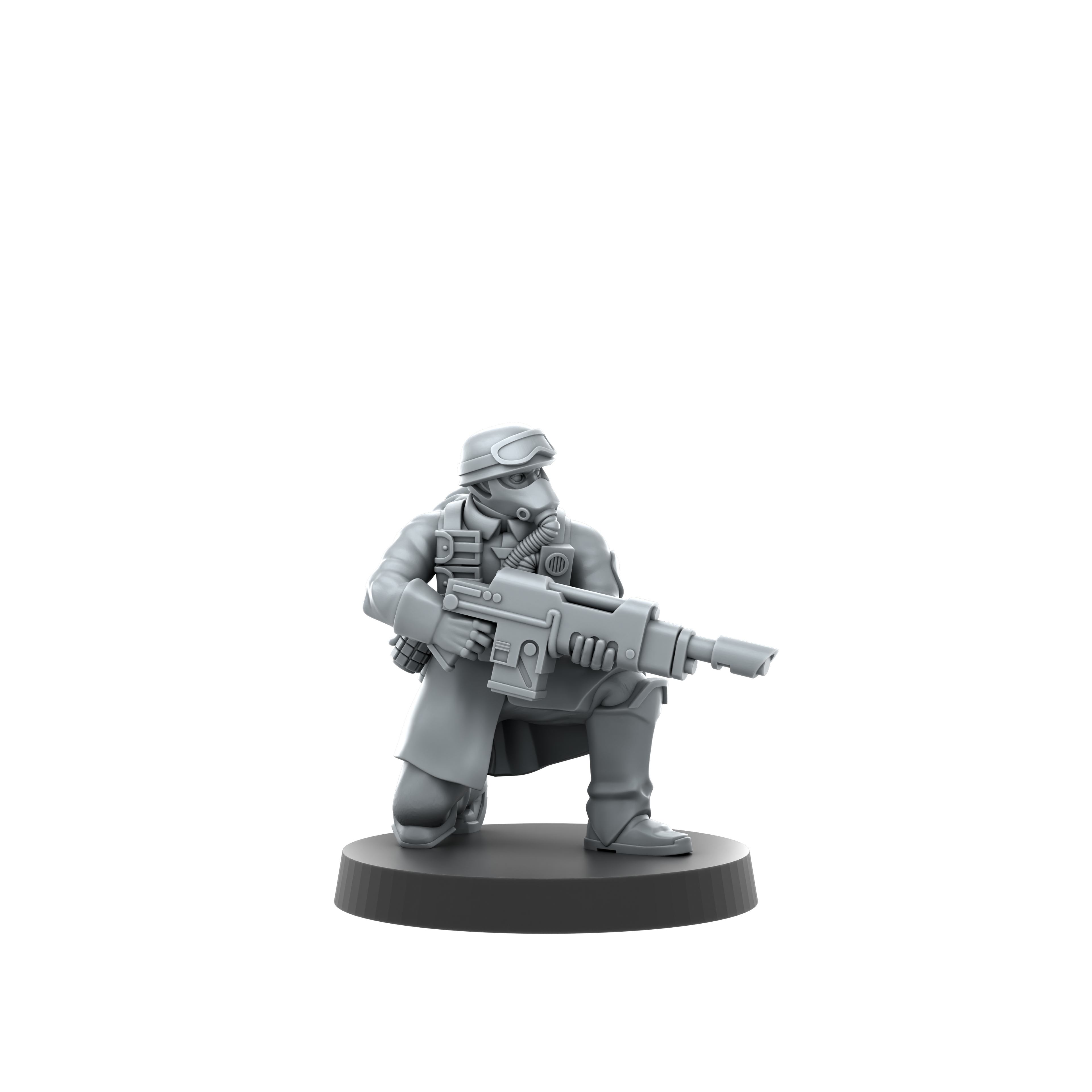 Deuterium Soldiers Infantry Kit By Proxy Brewer | SciFi Guardsmen Minis | Tabletop Wargaming | Krieg style Death Corps | Physical 16k Prints