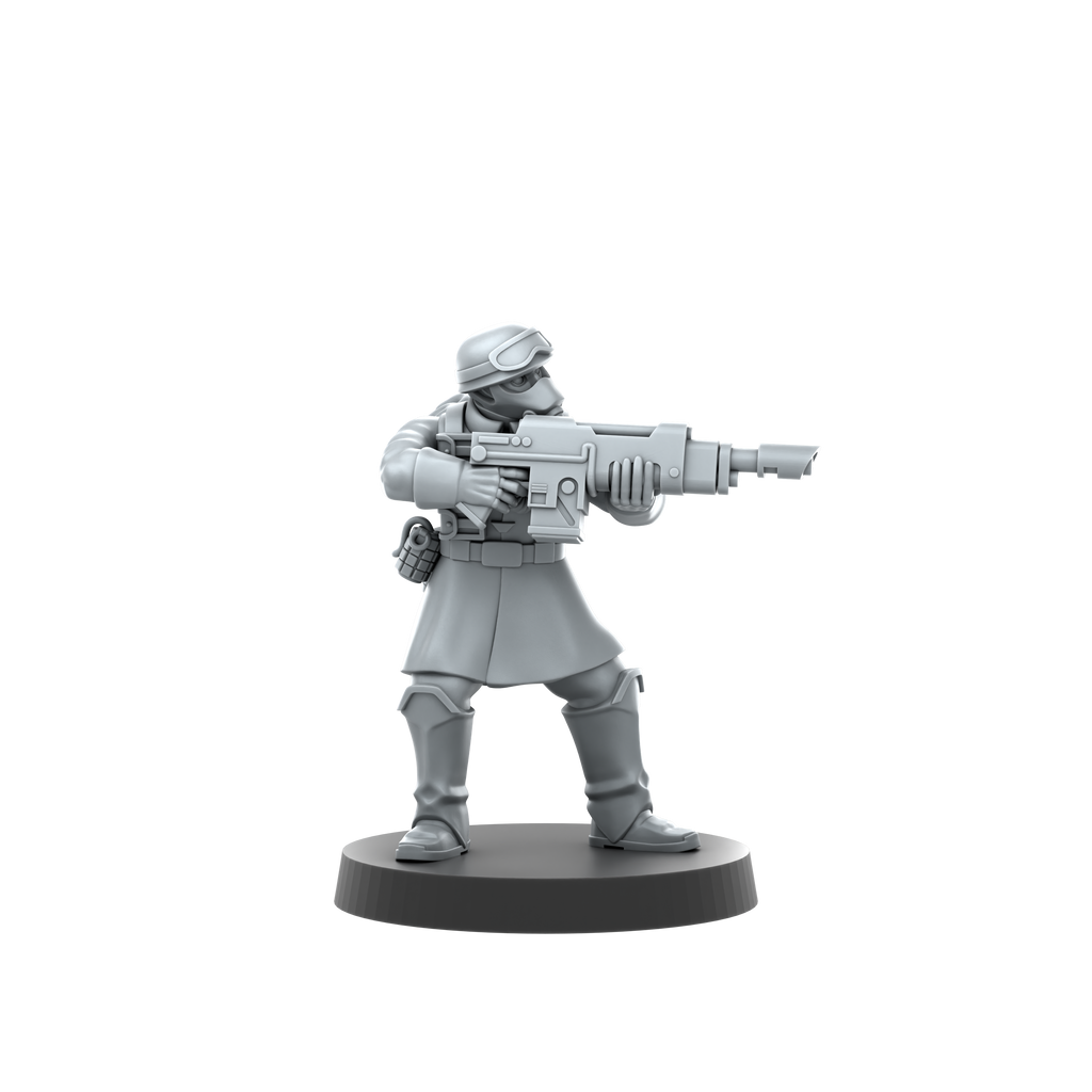 Deuterium Soldiers Infantry Kit By Proxy Brewer | SciFi Guardsmen Minis | Tabletop Wargaming | Krieg style Death Corps | Physical 16k Prints