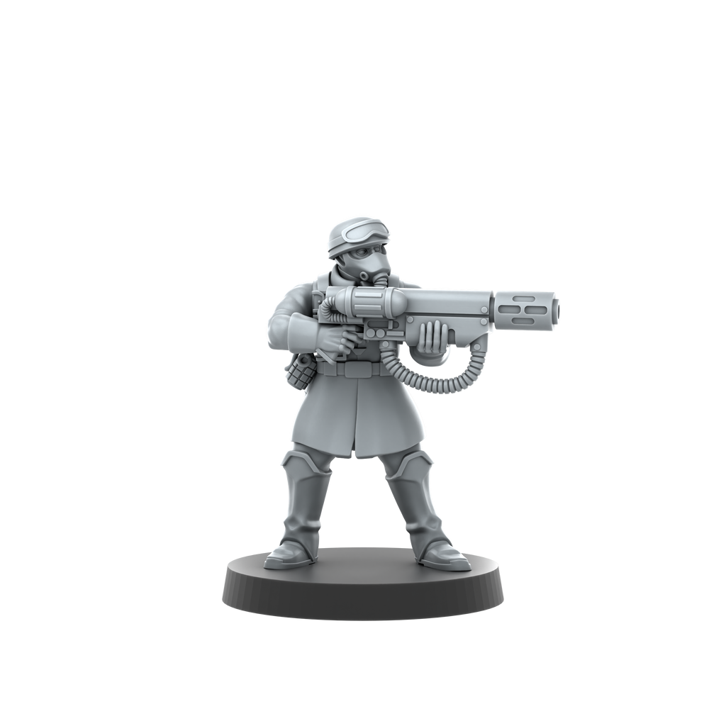 Deuterium Soldiers Infantry Kit By Proxy Brewer | SciFi Guardsmen Minis | Tabletop Wargaming | Krieg style Death Corps | Physical 16k Prints