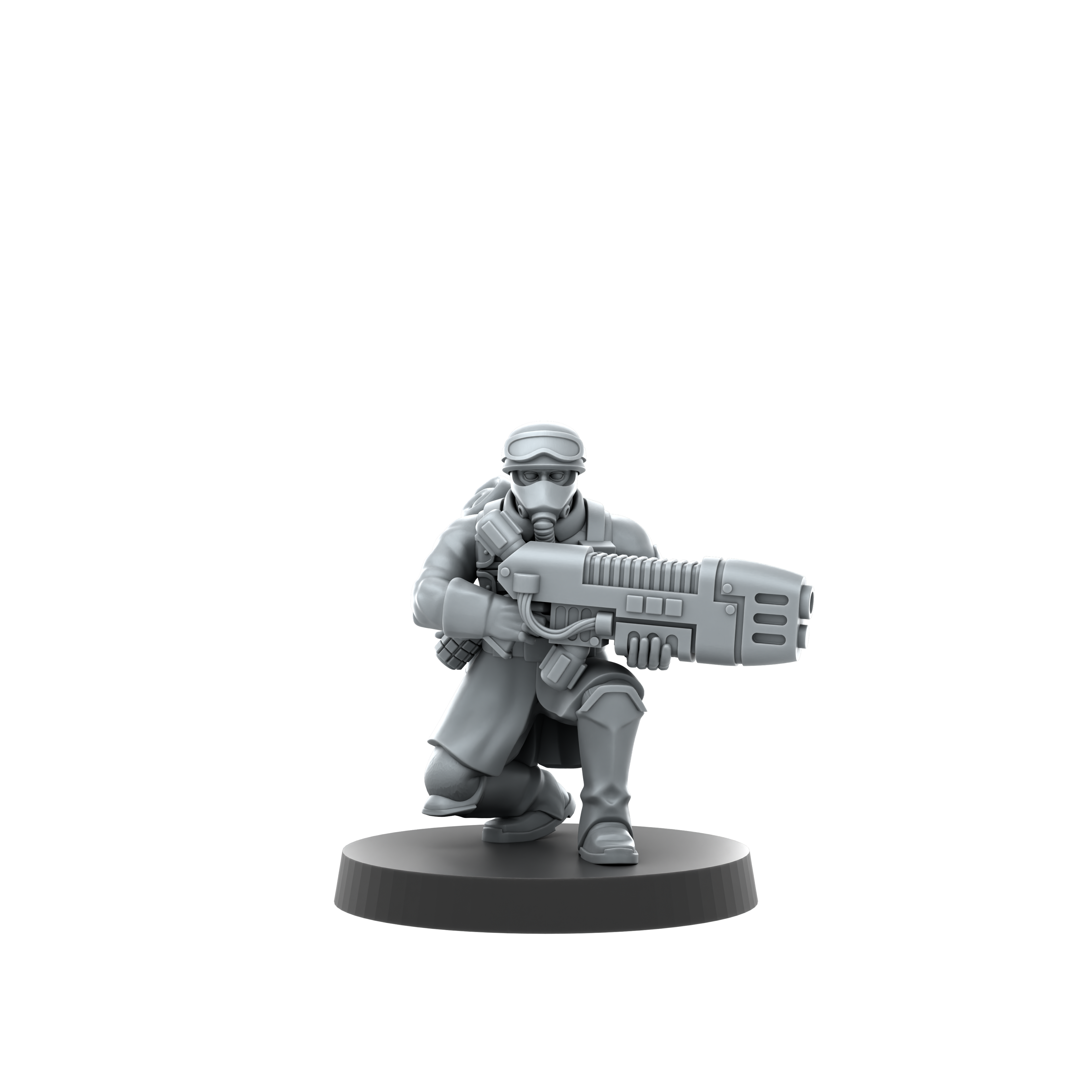 Deuterium Soldiers Infantry Kit By Proxy Brewer | SciFi Guardsmen Minis | Tabletop Wargaming | Krieg style Death Corps | Physical 16k Prints
