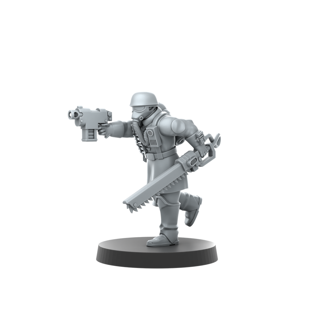 Deuterium Soldiers Infantry Kit By Proxy Brewer | SciFi Guardsmen Minis | Tabletop Wargaming | Krieg style Death Corps | Physical 16k Prints