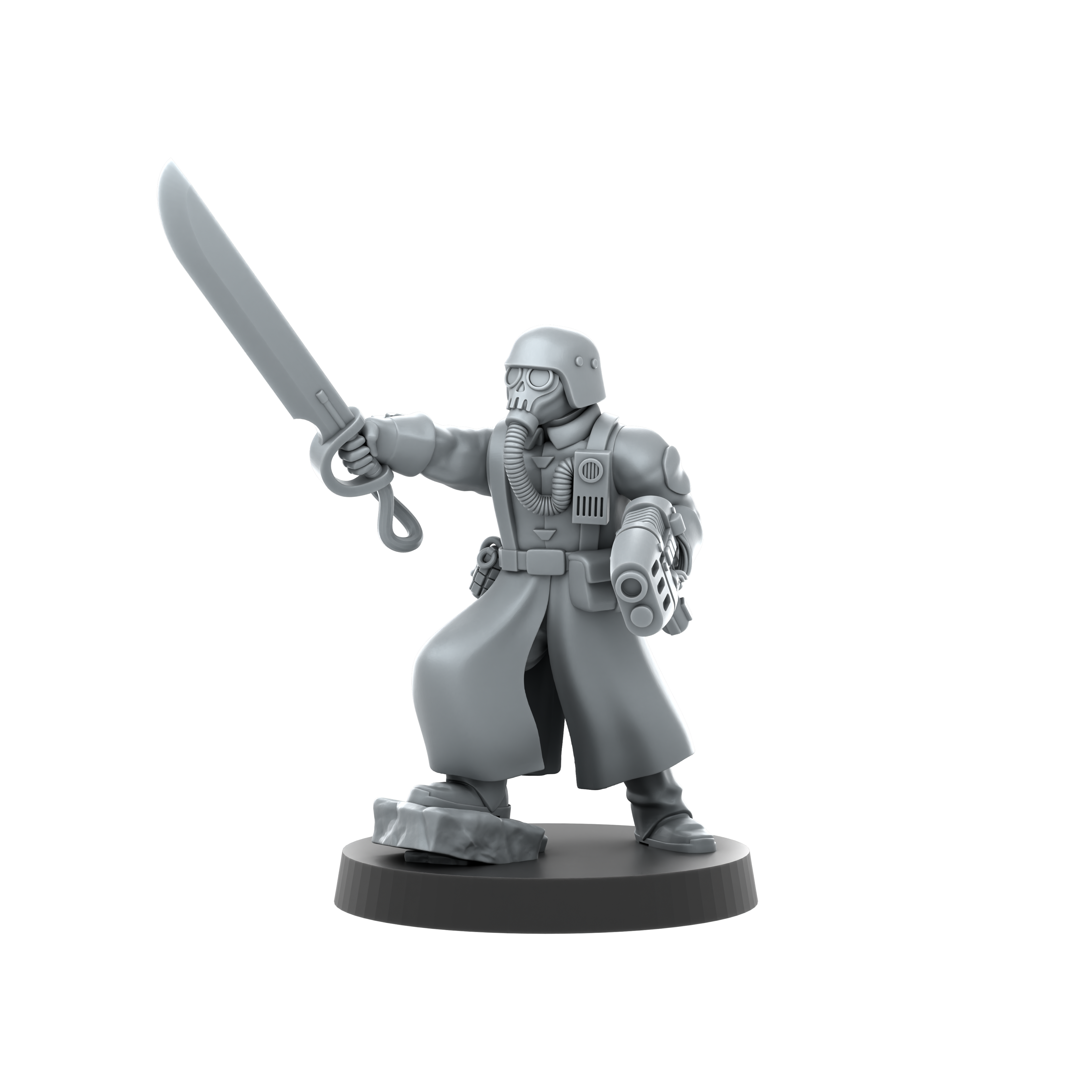 Deuterium Soldiers Infantry Kit By Proxy Brewer | SciFi Guardsmen Minis | Tabletop Wargaming | Krieg style Death Corps | Physical 16k Prints