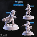 Halfling Rogue Miniatures for D&D and Pathfinder – Set of 3 Halfling Thieves with Daggers and Capes in Sneaking and Combat Poses – Goblin Gnome Kender Compatible – 25mm Base, 25-27mm Height – Resin 3D Printed Fantasy Miniature by Cast n Play Nightdagger Rogues Collection – DnD 5e Lightfoot Halfling Thief Assassin TTRPG Tabletop RPG Wargaming