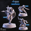 Masked Rogue Miniatures for D&D and Pathfinder – Set of 3 Hooded Masked Assassins with Swords, Daggers, and Ornate Armor in Stealth Combat Poses – 25mm Base, 26-35mm Height – Resin 3D Printed Fantasy Miniature by Cast n Play Nightdagger Rogues Collection – DnD 5e Assassin Thief Shadow Monk NPC TTRPG Tabletop RPG Wargaming