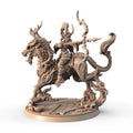 Akai Tsuru, Kirin Rider with Bow 3D printed 16K resin miniature for D&D and Pathfinder tabletop RPG, sculpted as a Tiefling, Dragon Ranger, Fighter in heroic 32mm scale with ABS-Like durable resin.
