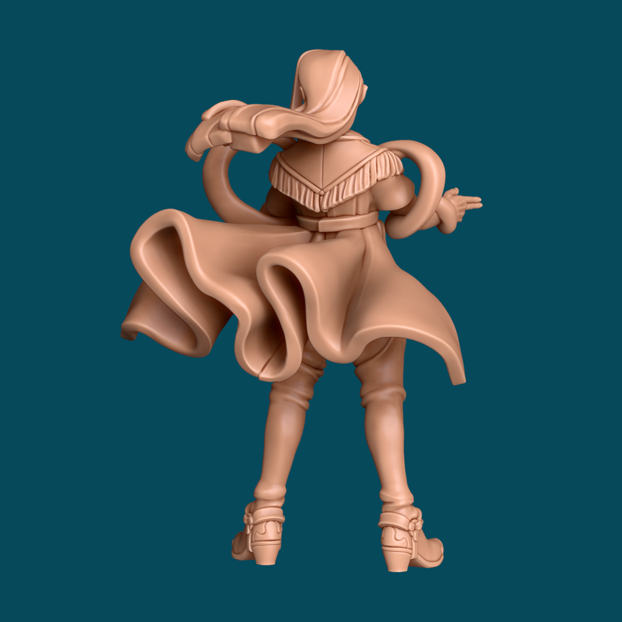 Marzipan, Catty Warlock Miniature | Heroic 32mm Scale | 16K Resin | D&D Tabletop RPG
