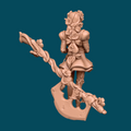Sean is a disgruntled eladrin druid miniature in heroic 32mm scale, printed in 16K ABS-Like resin. Features flowering staff and fey-touched design. Ready to paint for D&D.
