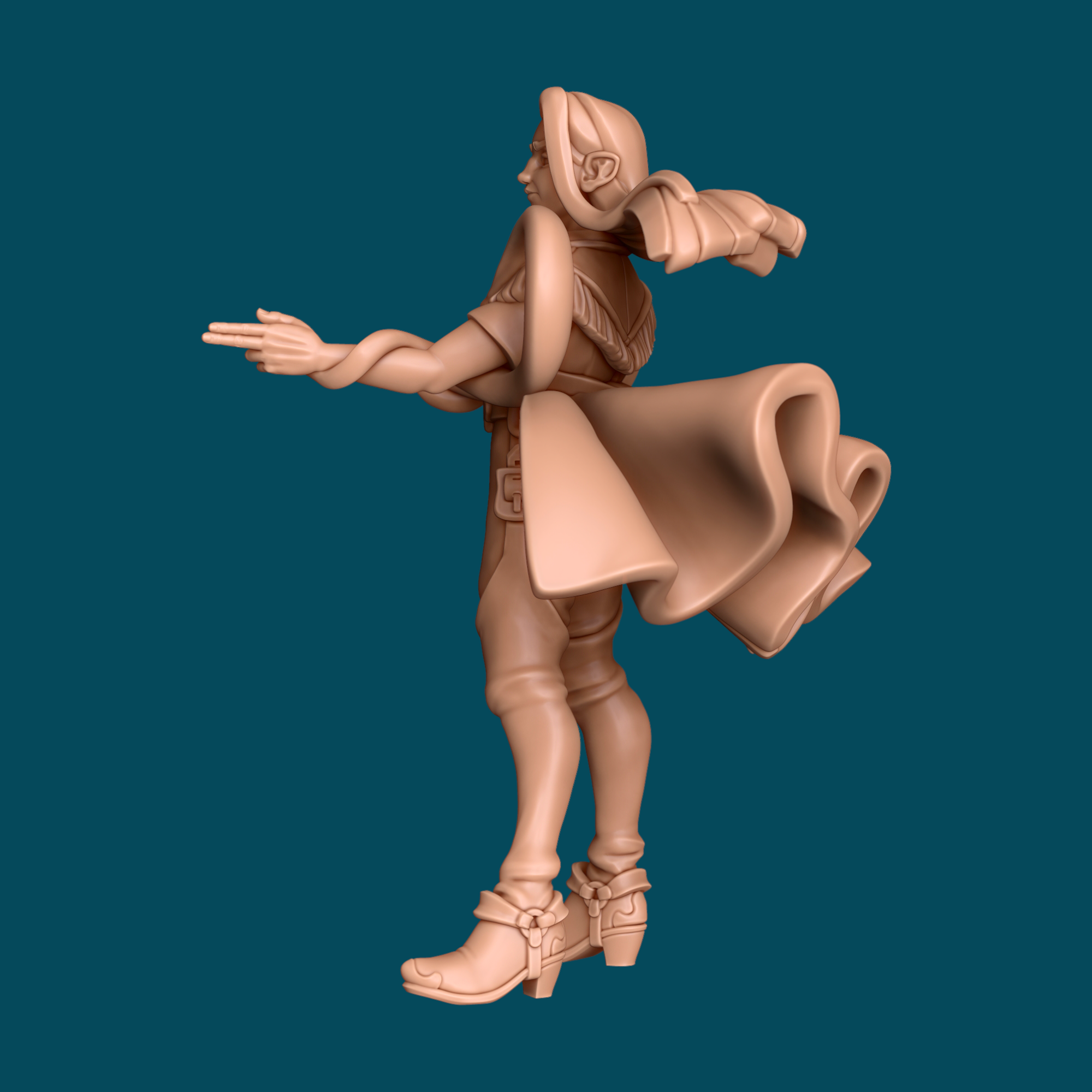 Marzipan, Catty Warlock Miniature | Heroic 32mm Scale | 16K Resin | D&D Tabletop RPG
