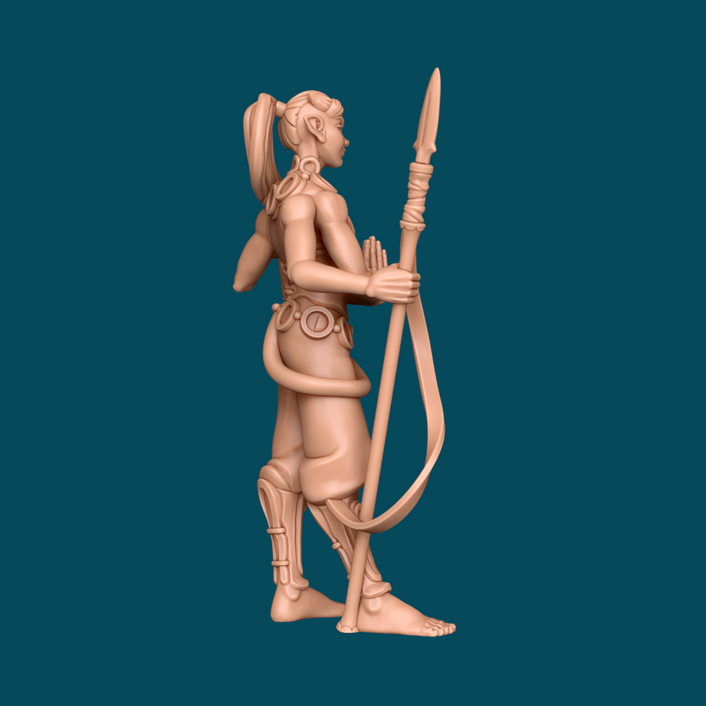 Integrity, Tiefling Sentinel Miniature | D&D, Pathfinder, Tabletop RPG | Heroic 32mm Scale, 16K Resin