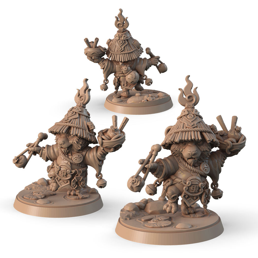 Baby Panda, the Food Lover alternate angle of the 3D printed 16K resin miniature (Animals & Beasts Monk, Townfolk & NPCs) for D&D, Pathfinder, and tabletop wargaming in heroic 32mm scale.