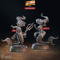 3D printed Mermaid miniatures for D&D and tabletop RPG, featuring two resin sculpts -- Mermaid Seer and Mermaid Reaching Out -- displayed on 25mm bases from the Pirate Chronicles collection by Cast N Play.