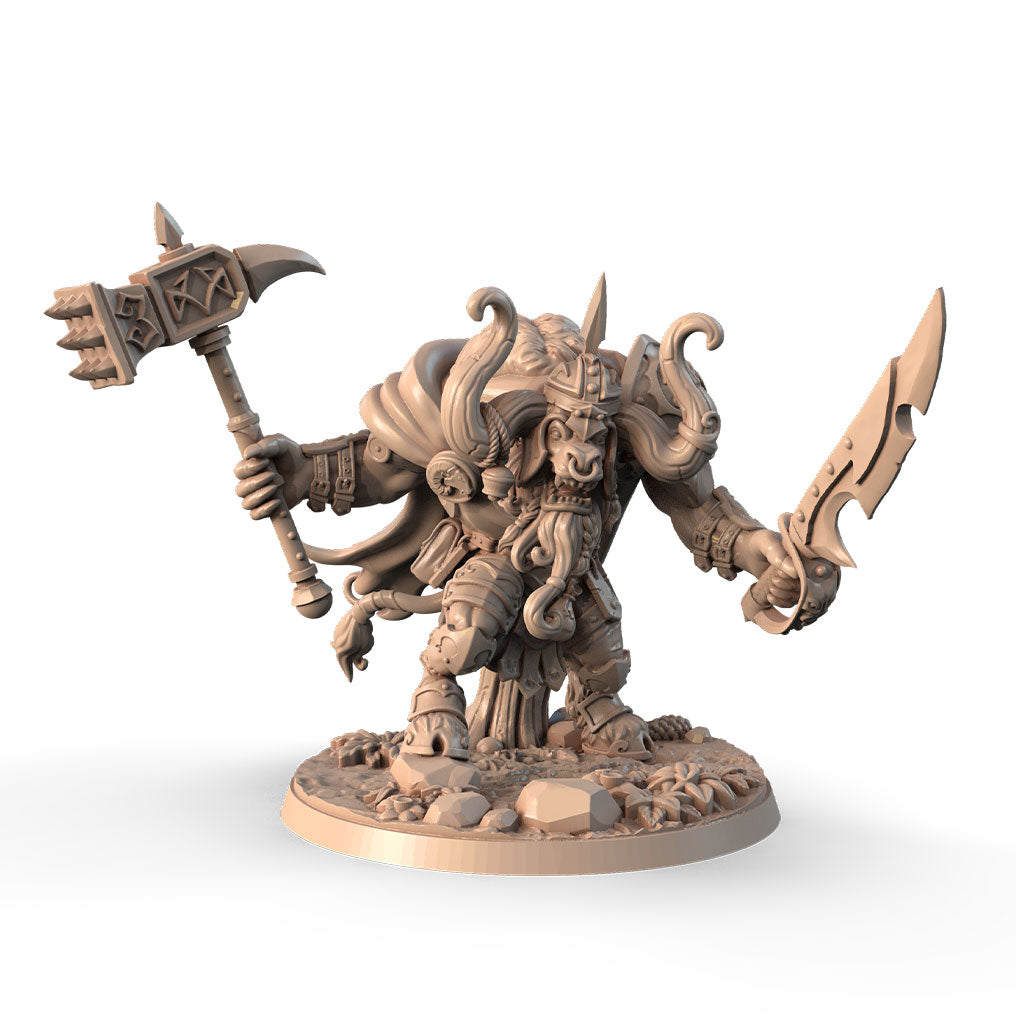 Draxion, War-Archon with Great Hammer 3D printed 16K resin miniature for D&D and Pathfinder tabletop RPG, sculpted as a Aasimar, Fiends & Celestials Paladin, Fighter in heroic 32mm scale with ABS-Like durable resin.