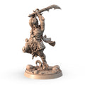 Farn, the Mysterious Warlock 3D printed 16K resin miniature for D&D and Pathfinder tabletop RPG, sculpted as a Triton, Merfolk Warlock, Sorcerer in heroic 32mm scale with ABS-Like durable resin.