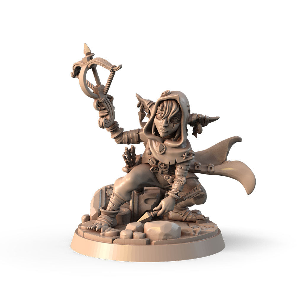 Fizzy, the Invisible 3D printed 16K resin miniature for D&D and Pathfinder tabletop RPG, sculpted as a Gnome Rogue, Sorcerer in heroic 32mm scale with ABS-Like durable resin.