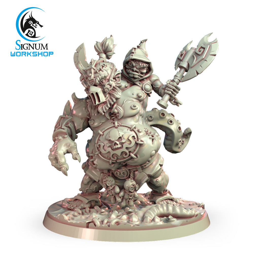 Grum, Troll of the Abyss 3D printed 16K resin miniature for D&D and Pathfinder tabletop RPG, sculpted as a Aberration, Monster Barbarian, Other in heroic 32mm scale with ABS-Like durable resin.