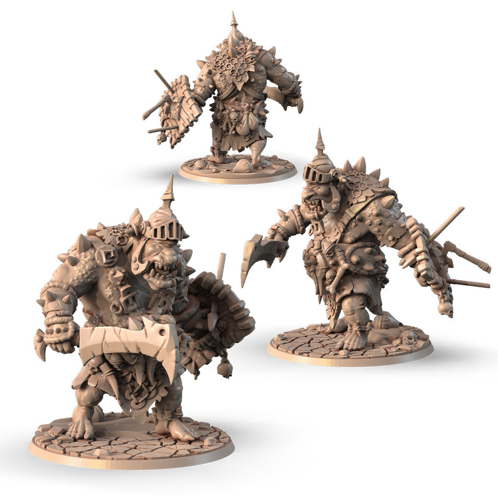 Horrag Ironbrow, Cyclops Warrior alternate angle of the 3D printed 16K resin miniature (Giants & Large Humanoids, Goliath Fighter, Barbarian) for D&D, Pathfinder, and tabletop wargaming in heroic 32mm scale.