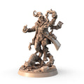Kaelen Flameborn, Homeless Mage 3D printed 16K resin miniature for D&D and Pathfinder tabletop RPG, sculpted as a Human Sorcerer, Wizard in heroic 32mm scale with ABS-Like durable resin.