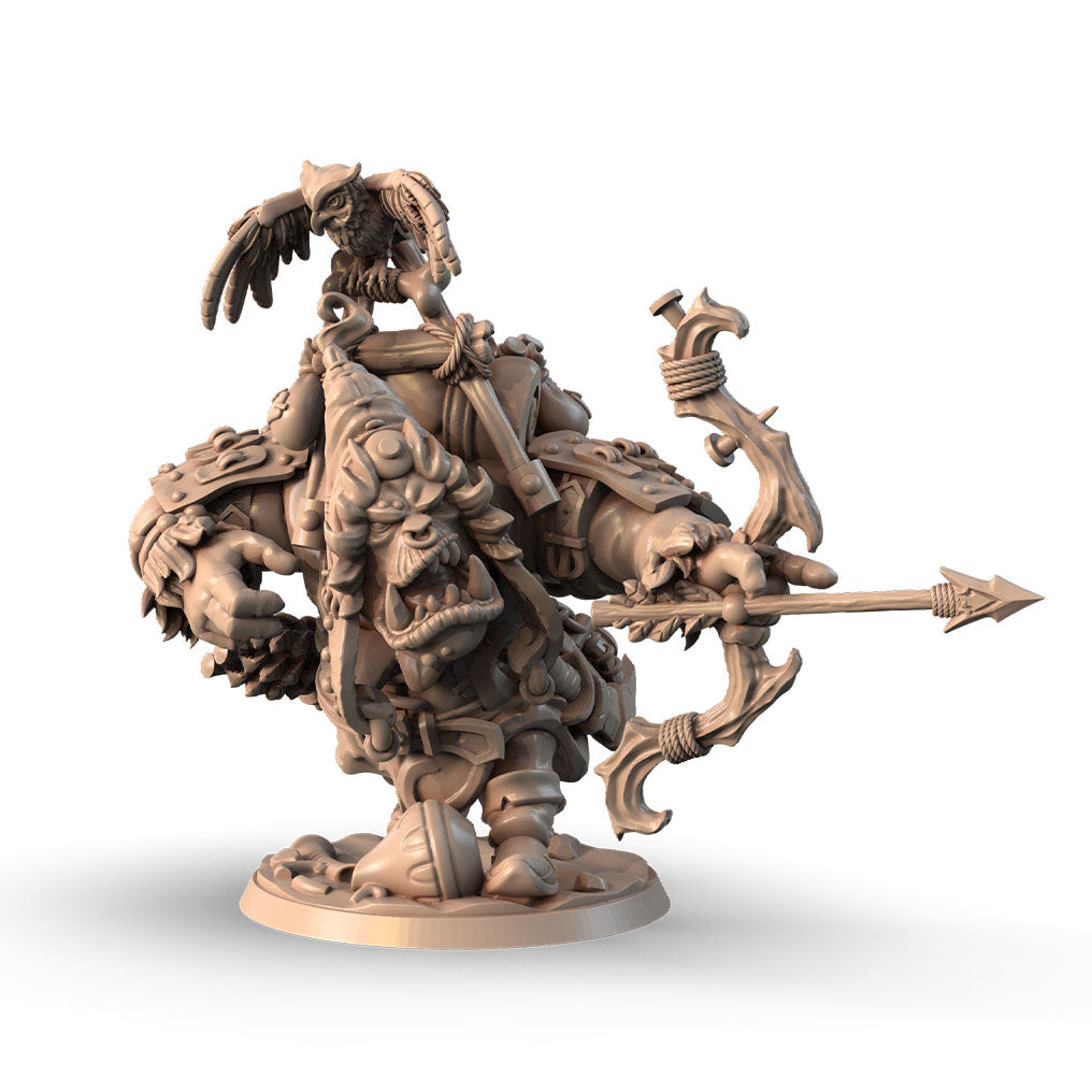 Maug, Behemoth Raider 3D printed 16K resin miniature for D&D and Pathfinder tabletop RPG, sculpted as a Vanara, Animals & Beasts Barbarian, Fighter in heroic 32mm scale with ABS-Like durable resin.