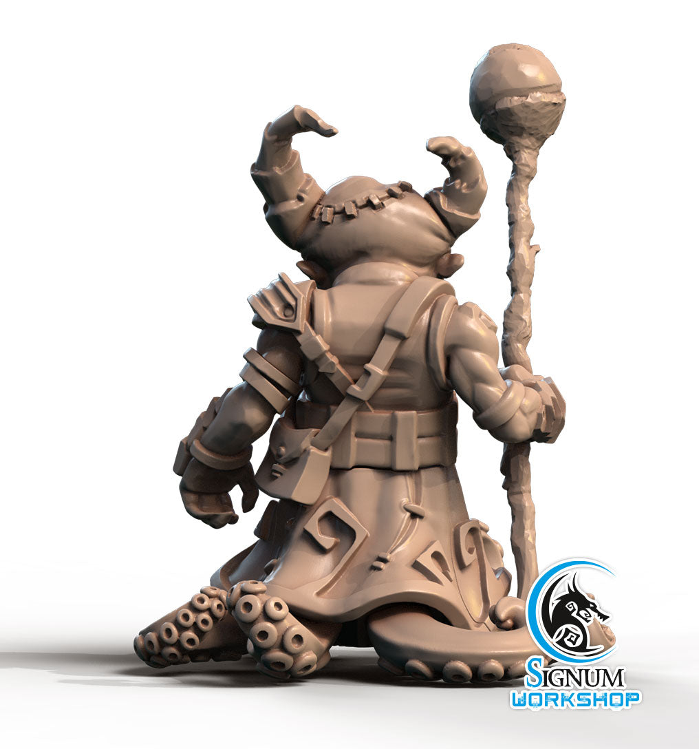 Merkaar Tentacules alternate angle of the 3D printed 16K resin miniature (Aberration, Monster Other) for D&D, Pathfinder, and tabletop wargaming in heroic 32mm scale.