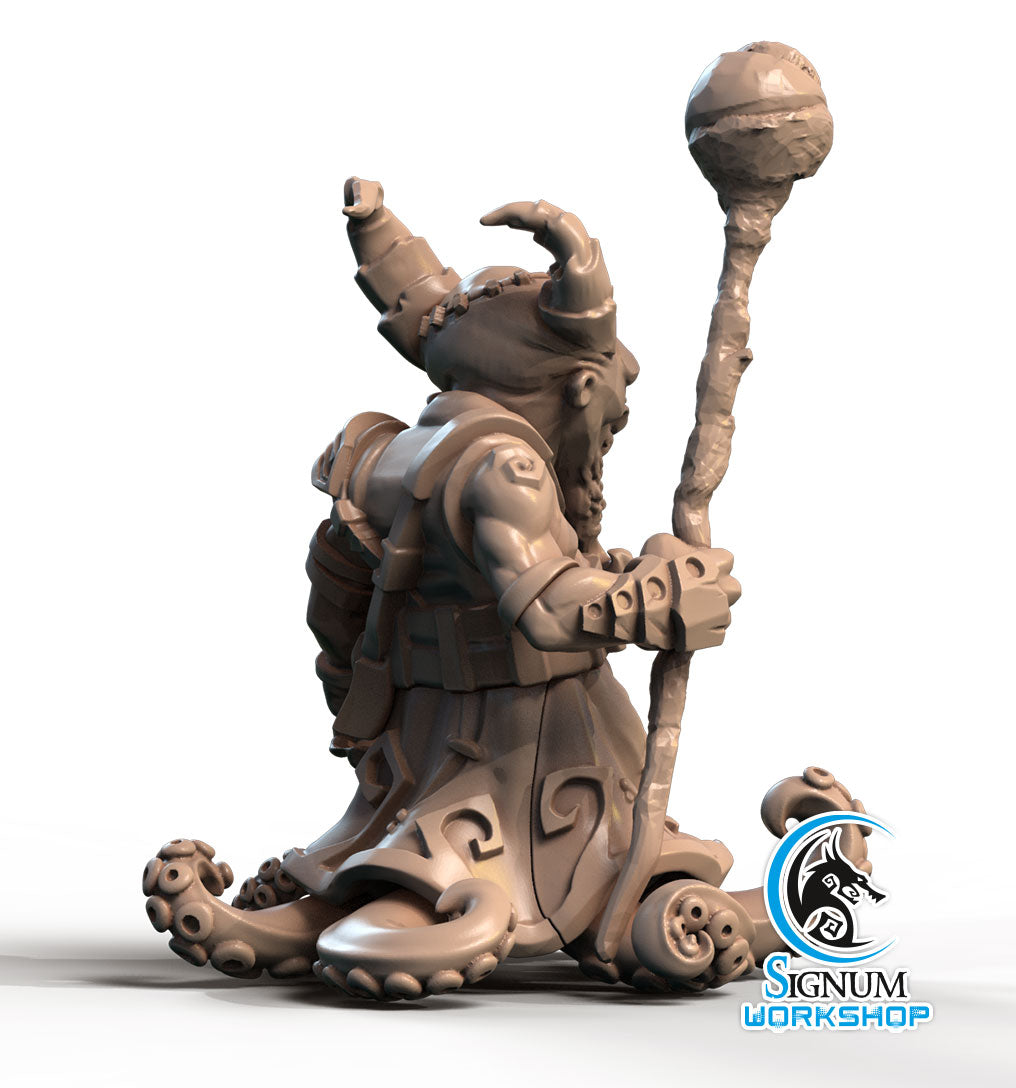 Merkaar Tentacules alternate angle of the 3D printed 16K resin miniature (Aberration, Monster Other) for D&D, Pathfinder, and tabletop wargaming in heroic 32mm scale.