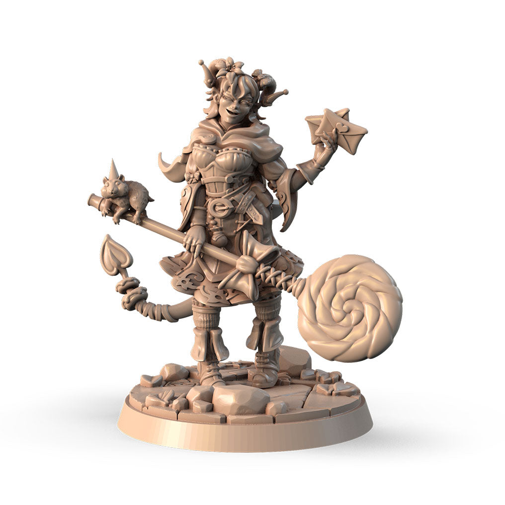 Mira Glint, the Unfaltering Priestess 3D printed 16K resin miniature for D&D and Pathfinder tabletop RPG, sculpted as a Halfling Cleric, Paladin in heroic 32mm scale with ABS-Like durable resin.