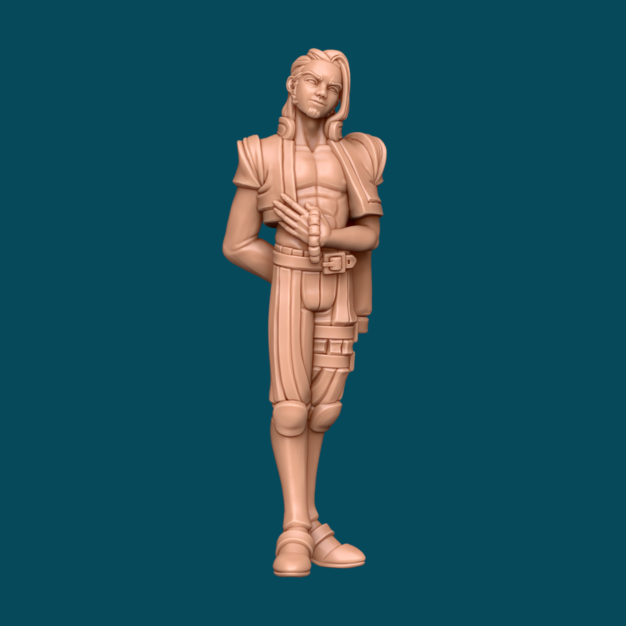 Nightshade is a non-musical bard miniature in heroic 32mm scale, printed in 16K ABS-Like resin. Features a relaxed standing pose with light armor. Choose plain or spell effect base. Ready to paint.