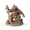 Panda Warrior with Golden Sword 3D printed 16K resin miniature for D&D and Pathfinder tabletop RPG, sculpted as a Animals & Beasts, Vanara Fighter, Monk in heroic 32mm scale with ABS-Like durable resin.