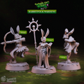 Rabbitfolk Wardens | Harengon Archer Cleric Monk D&D Minis | Heroic 32mm Scale