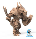 Roar Ironsides 3D printed 16K resin miniature for D&D and Pathfinder tabletop RPG, sculpted as a Dwarf Fighter, Barbarian in heroic 32mm scale with ABS-Like durable resin.