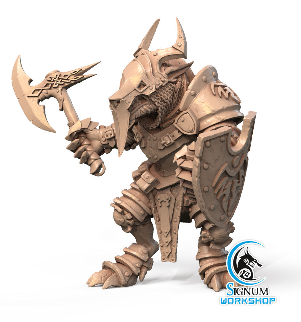 Roar Ironsides 3D printed 16K resin miniature for D&D and Pathfinder tabletop RPG, sculpted as a Dwarf Fighter, Barbarian in heroic 32mm scale with ABS-Like durable resin.