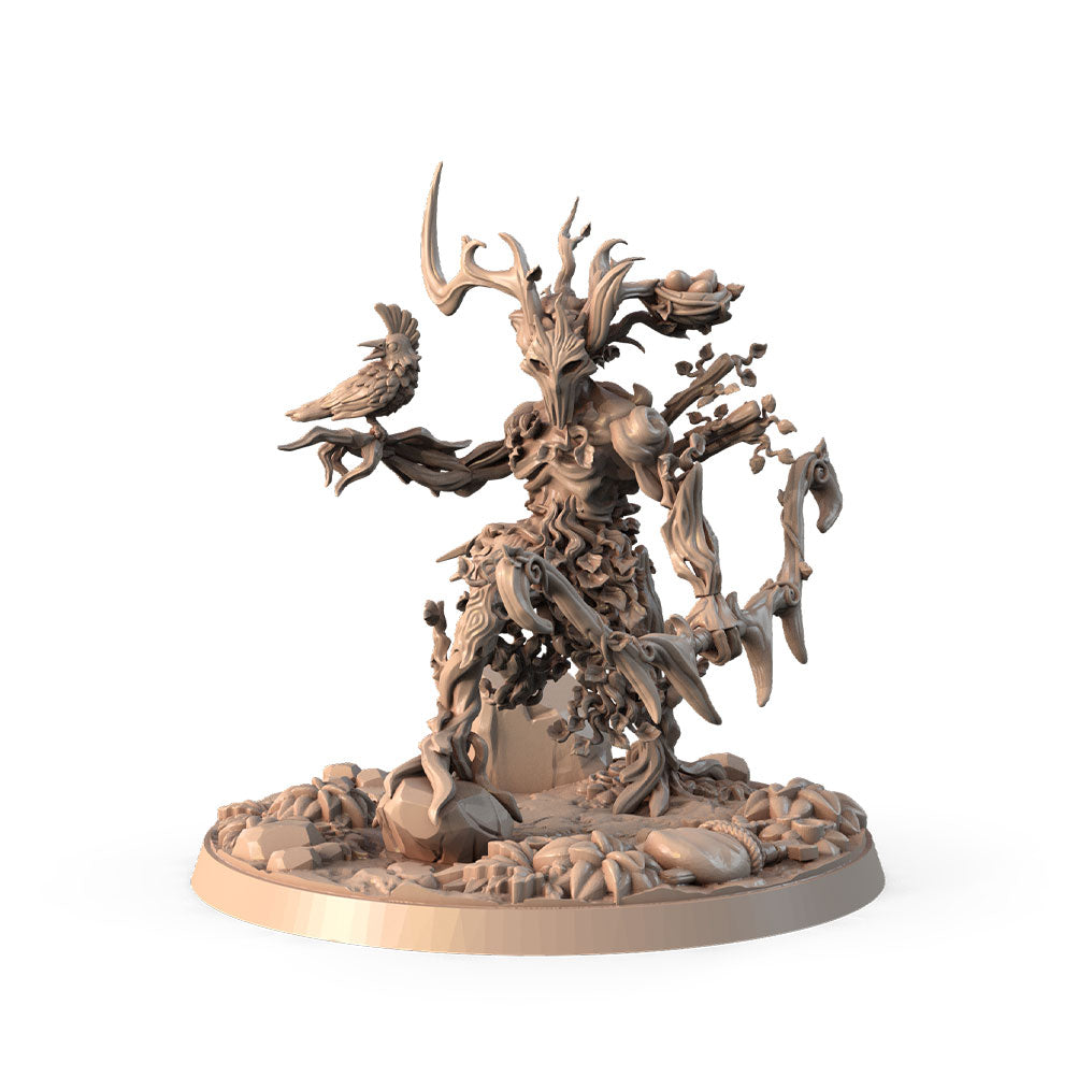 Saelon the Scout, Branch Guardian Sylvan 3D printed 16K resin miniature for D&D and Pathfinder tabletop RPG, sculpted as a Centaur, Leshy Ranger, Druid in heroic 32mm scale with ABS-Like durable resin.