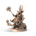 Samuran, The Mage of Nightmares 3D printed 16K resin miniature for D&D and Pathfinder tabletop RPG, sculpted as a Human, Tiefling Wizard, Warlock in heroic 32mm scale with ABS-Like durable resin.