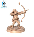 Sir Robbin Long-Eared 3D printed 16K resin miniature for D&D and Pathfinder tabletop RPG, sculpted as a Harengon, Animals & Beasts Ranger, Fighter in heroic 32mm scale with ABS-Like durable resin.