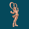 Syrre is a charming warlock miniature in heroic 32mm scale, printed in 16K ABS-Like resin. Features swirling magical tendrils. Choose plain or demon summoning base. Ready to paint.