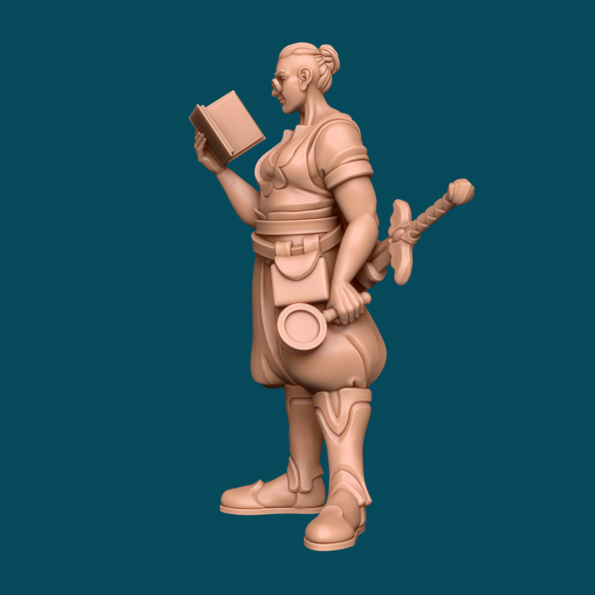 Ta'ar, a Scholarly Goliath | Goliath Wizard Miniature | Heroic 32mm Scale 16K Resin D&D Tabletop RPG