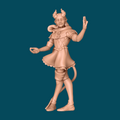 Tango, a dancing demon miniature for D&D and tabletop RPGs. Printed in stunning 16K resolution ABS-Like resin at heroic 32mm scale. Ready to paint, ships in 1-3 days.