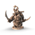 Ulgorn, Behemoth Warrior 3D printed 16K resin miniature for D&D and Pathfinder tabletop RPG, sculpted as a Vanara, Animals & Beasts Fighter, Barbarian in heroic 32mm scale with ABS-Like durable resin.