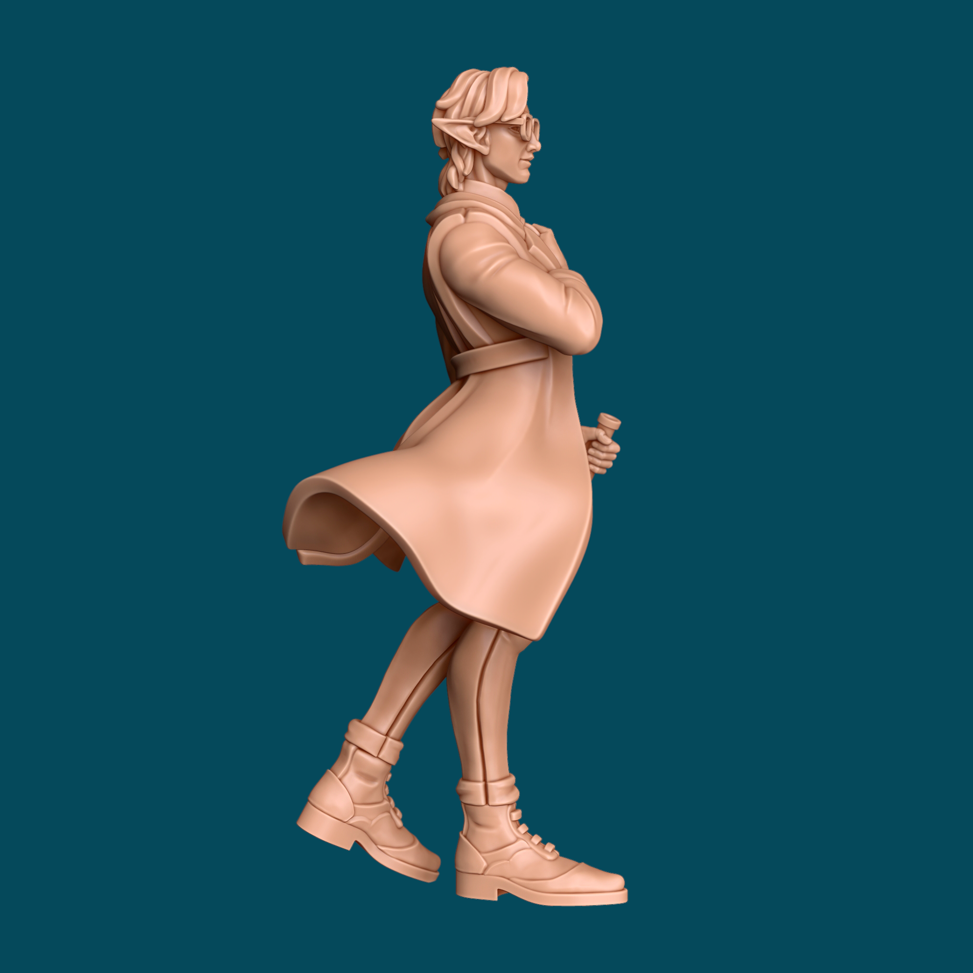 Vello, a Royal Apothecary | Elf Alchemist Miniature | Heroic 32mm Scale, 16K Resin, D&D, Tabletop RPG