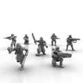 Deuterium Soldiers Infantry Kit By Proxy Brewer | SciFi Guardsmen Minis | Tabletop Wargaming | Krieg style Death Corps | Physical 16k Prints