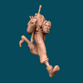 3D printed 32mm textured Hello from the Underworld base with undead hands and arms reaching up from the ground, a resin accessory for D&D and tabletop RPG miniatures.
