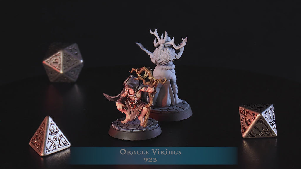 Viking Oracle Miniatures | Norse Seer D&D Pathfinder Tabletop RPG | 16K Resin Heroic 32mm Scale
