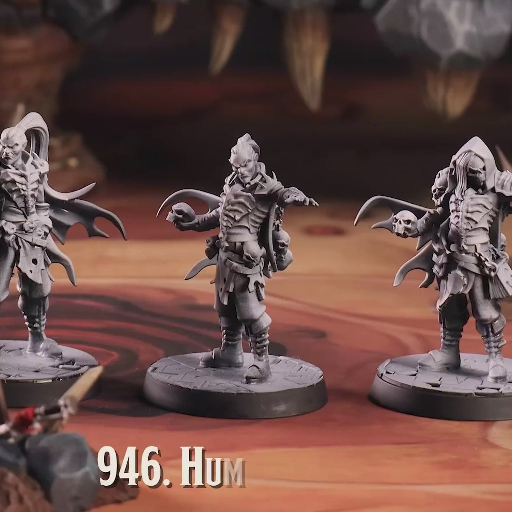 Human Warlock Miniatures | Dark Spellcaster D&D Pathfinder Tabletop RPG | 16K Resin Heroic 32mm Scale