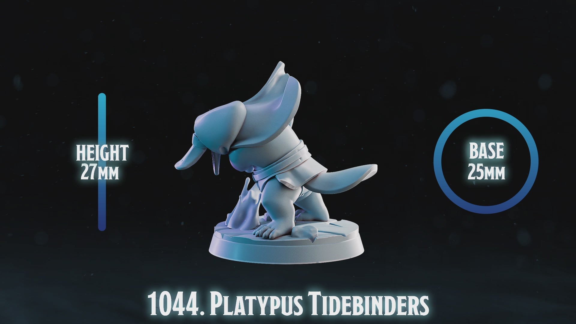 Platypus Tidebinder Miniatures | Arctic Spellcaster D&D Pathfinder Tabletop RPG | 16K Resin Heroic 32mm Scale