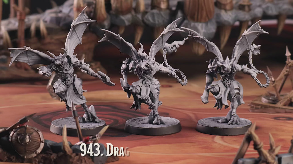 Dragonborn Barbarian Miniatures | Dragon Warrior D&D Pathfinder Tabletop RPG | 16K Resin Heroic 32mm Scale