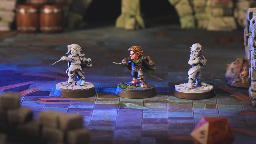 Halfling Rogues | Thief Assassin D&D Tabletop Minis | Heroic 32mm Scale