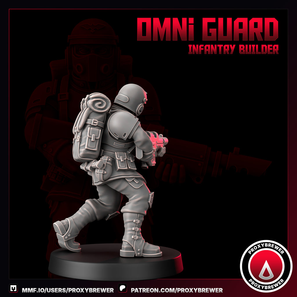 Omni Guard Infantry Kit By Proxy Brewer | Sci-Fi Guardsmen Miniatures | For Tabletop Wargaming | Comes  With Bases | Grimdark