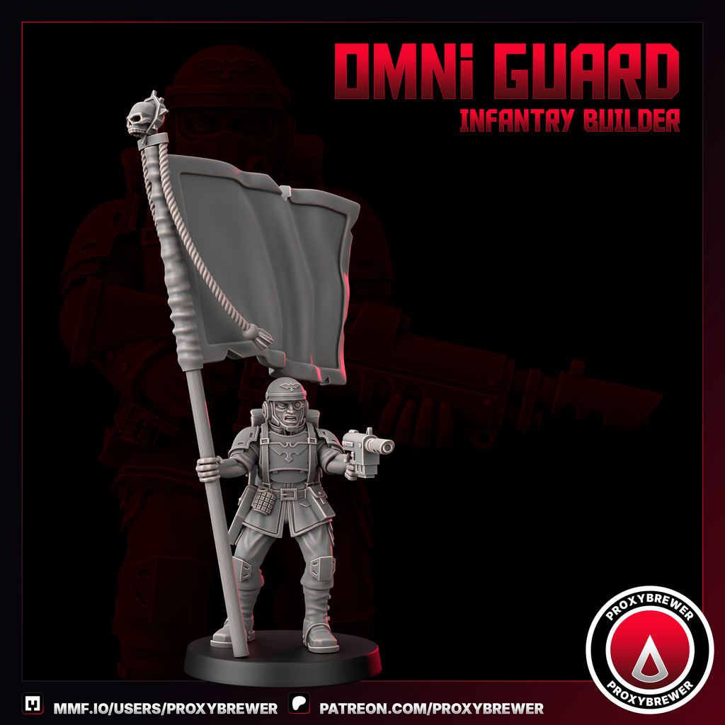 Omni Guard Infantry Kit By Proxy Brewer | Sci-Fi Guardsmen Miniatures | For Tabletop Wargaming | Comes  With Bases | Grimdark