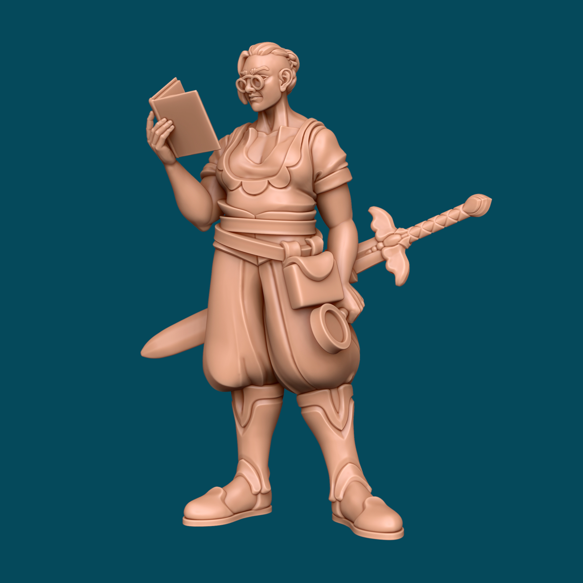 Ta'ar, a scholarly goliath miniature for D&D and tabletop RPGs. Printed in stunning 16K resolution ABS-Like resin at heroic 32mm scale. Ready to paint, ships in 1-3 days
