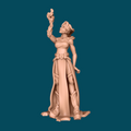 Violent Red, a troubled sorceress elf sorcerer miniature for D&D and tabletop RPGs. Heroic 32mm scale, 16K ABS-Like resin. Supports removed, ready to paint. Officially licensed Awkward Penguin print.