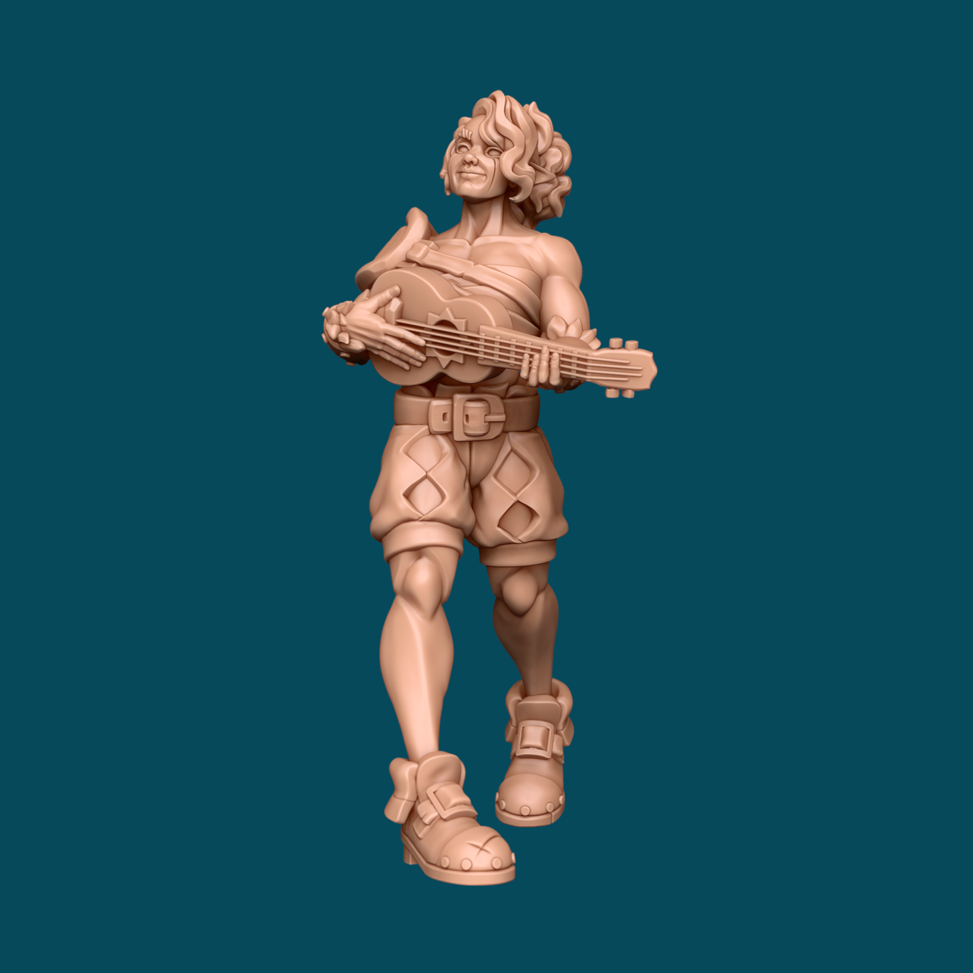 Ylla, a Wood Elf Barbarian | Elf Barbarian Miniature | Heroic 32mm Scale, 16K Resin, D&D, Tabletop RPG